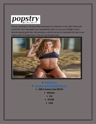 Best Bikini Swimwear For Women In USA | Popstry Bikini Swimwear