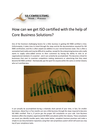 how can we get iso certified with the help