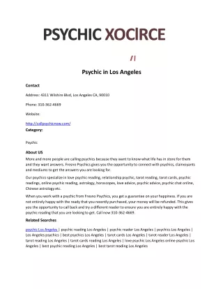Psychic in Los Angeles