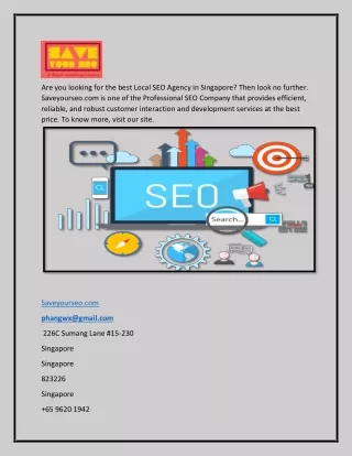 Best SEO Services Agency In Singapore | Save your SEO