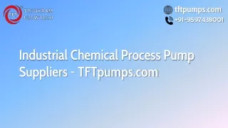 Pump Suppliers Coimbatore, India - tftpumps.com