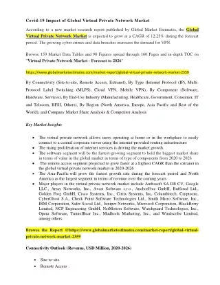covid 19 impact of global virtual private network