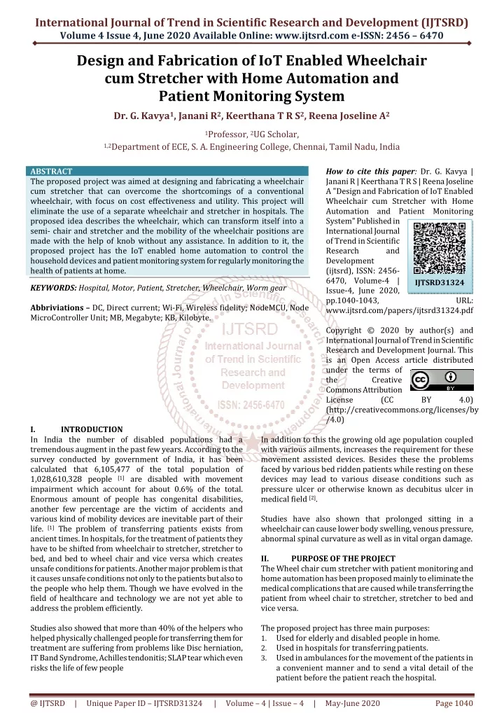 international journal of trend in scientific