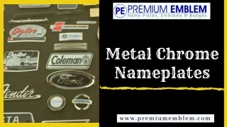 metal chrome nameplates