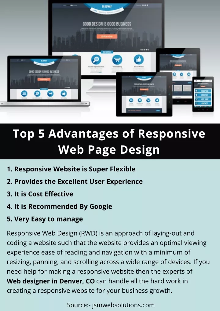 top 5 advantages of responsive web page design