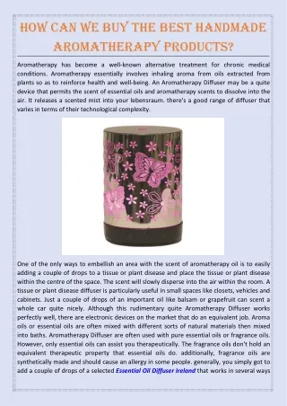 how can we buy the best handmade aromatherapy