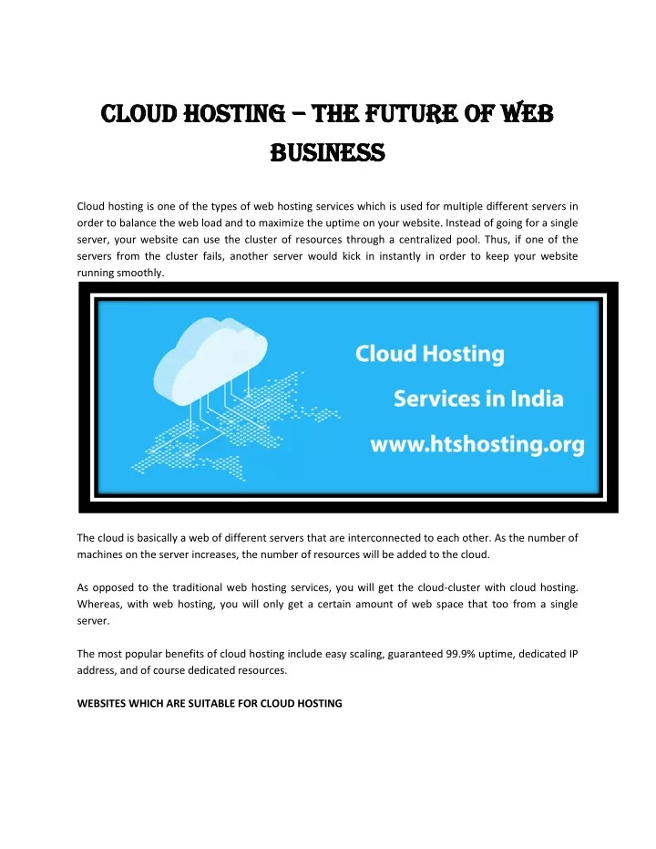 cloud hosting cloud hosting the future