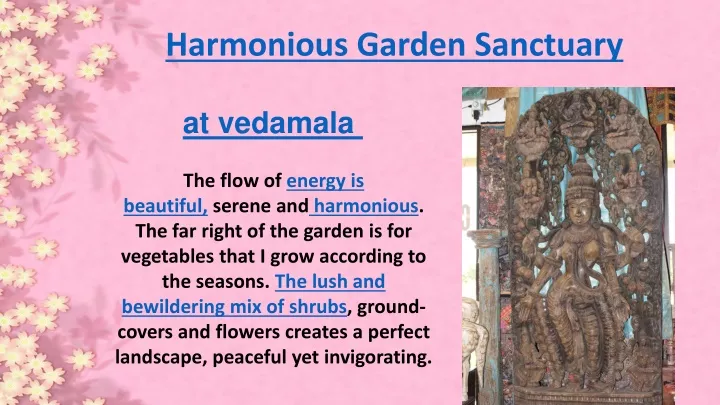 harmonious garden sanctuary