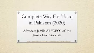 Get Know Talaq Procedure in Pakistan Legally By Best Lawyer (2020)