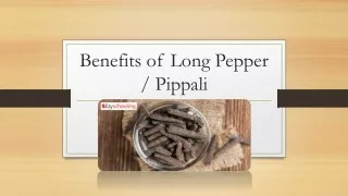 benefits of long pepper pippali