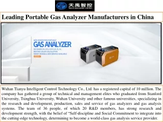 Leading Portable Gas Analyzer Manufacturers in China