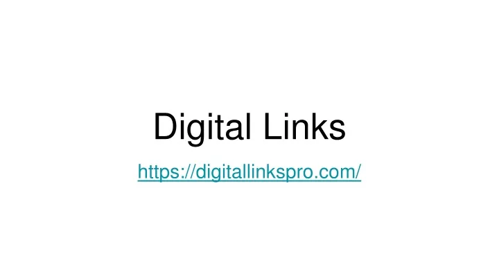 digital links
