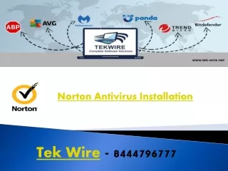 Tek Wire - Norton Antivirus Installation - 8444796777