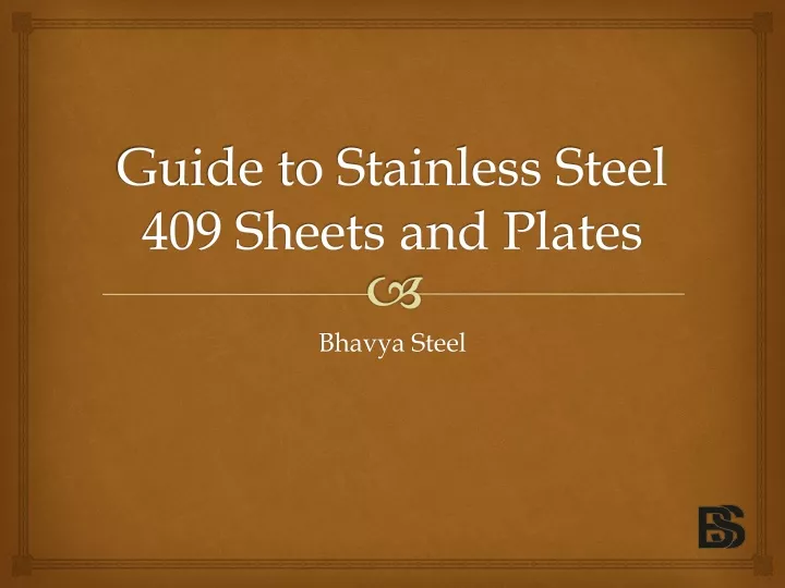 guide to stainless steel 409 sheets and plates