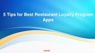 5 tips for best restaurant loyalty program apps