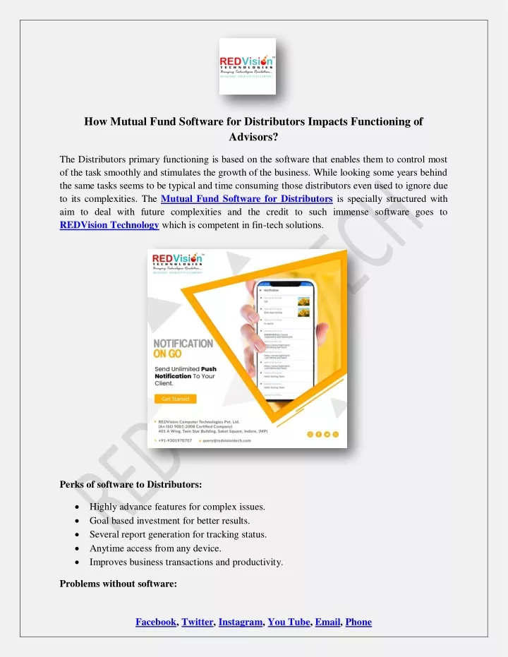 how mutual fund software for distributors impacts