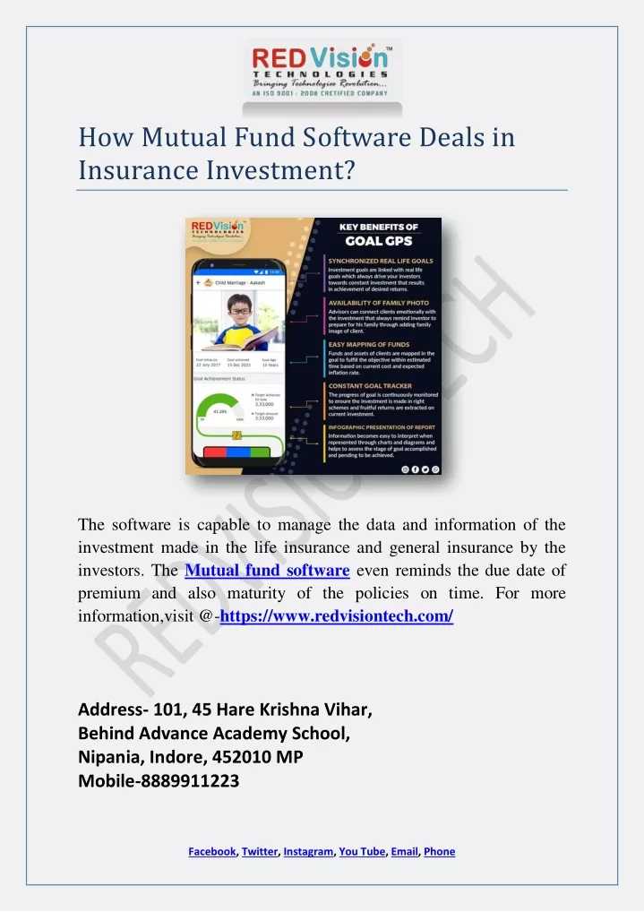 how mutual fund software deals in insurance