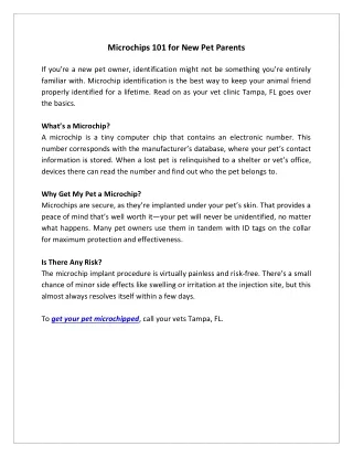 microchips 101 for new pet parents