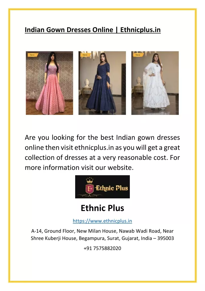 indian gown dresses online ethnicplus in