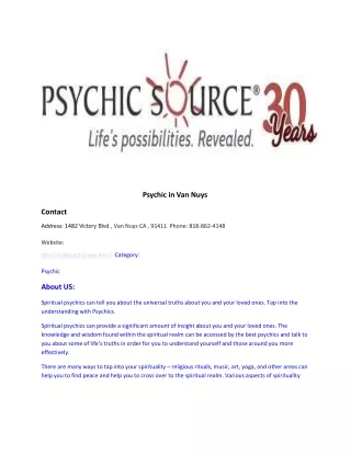 Psychic in Van Nuys