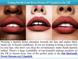 Getting Pat McGrath Fever Dream 057 Lipstick in the UK
