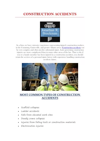 Construction Accidents Attorney in Georgia