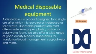 Medical equipment  manufacturer