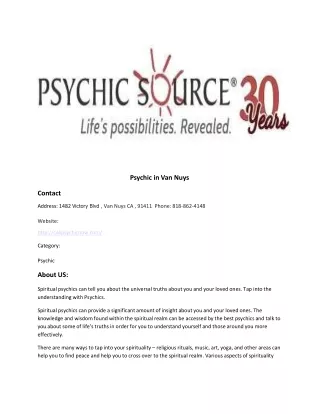 Psychic in Van Nuys