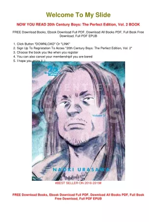 [PDF DOWNLOAD] 20th Century Boys: The Perfect Edition, Vol. 2 Naoki Urasawa