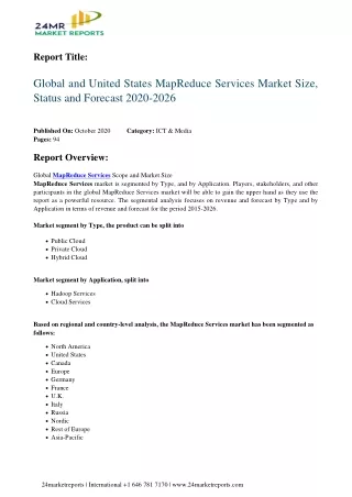 MapReduce Services Market Size, Status and Forecast 2020-2026