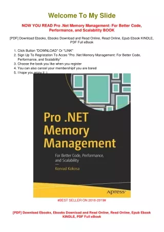 [PDF DOWNLOAD] Pro .Net Memory Management: For Better Code, Performance, and