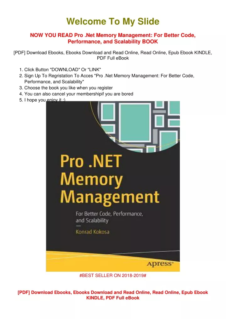 welcome to my slide now you read pro net memory