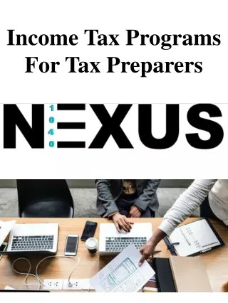 Income Tax Programs For Tax Preparers