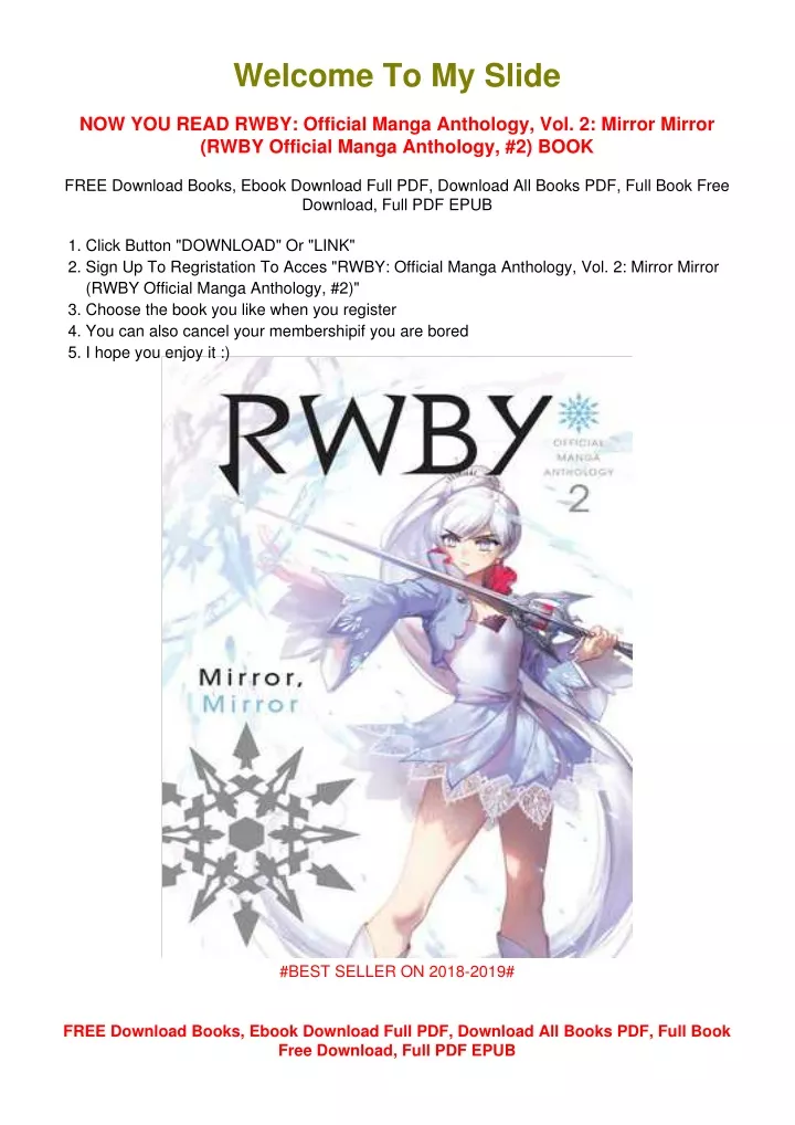 welcome to my slide now you read rwby official