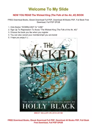 [PDF DOWNLOAD] The Wicked King (The Folk of the Air, #2) Holly Black