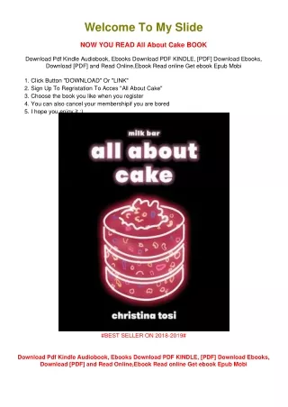 [PDF DOWNLOAD] All About Cake Christina Tosi