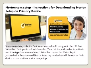 norton com setup instructions for downloading