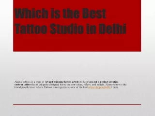 Which is the Best Tattoo Studio in Mumbai/India