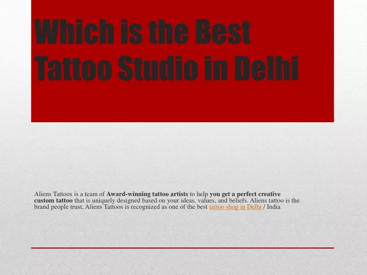 which is the best tattoo studio in delhi