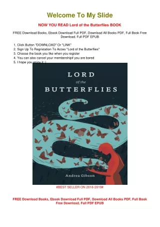 [PDF DOWNLOAD] Lord of the Butterflies Andrea Gibson