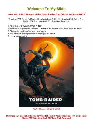 [PDF DOWNLOAD] Shadow of the Tomb Raider: The Official Art Book Paul    Davies