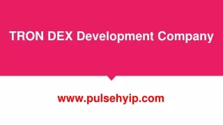 tron dex development company