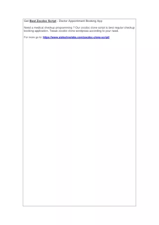 get best zocdoc script doctor appointment booking