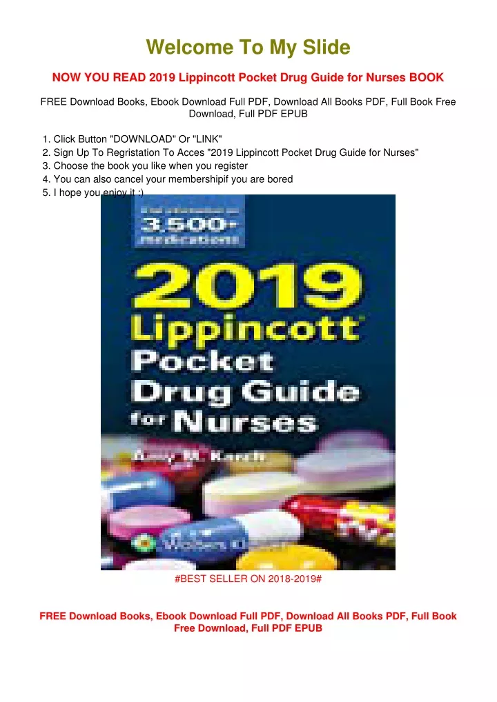 welcome to my slide now you read 2019 lippincott