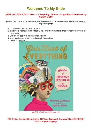 [PDF DOWNLOAD] Girls Think of Everything: Stories of Ingenious Inventions by