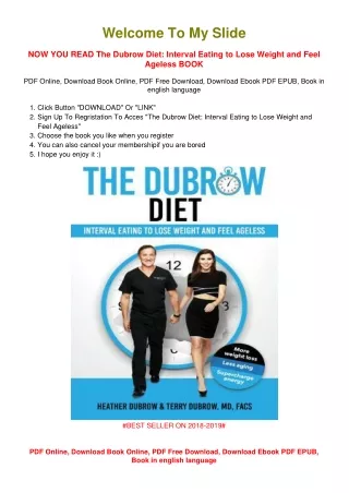 [PDF DOWNLOAD] The Dubrow Diet: Interval Eating to Lose Weight and Feel