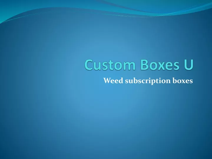 custom boxes u