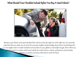 what should your checklist include before
