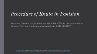 By Expert Describe the how to get Khula in Pakistan