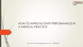 how to improve staff performance in a medical practice